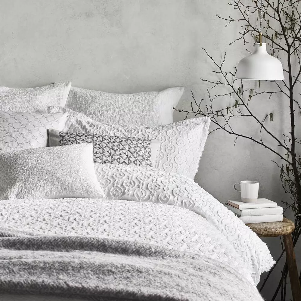 Murmur Nara Duvet Cover in White